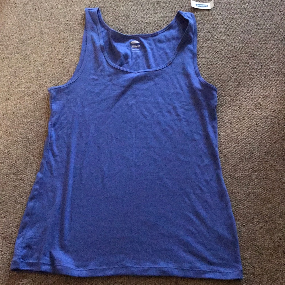 Old navy blue ribbed fitted tank top xxl